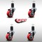 Service Caster 3'' SS Red Poly Wheel Swivel 1-5/8'' Expanding Stem Caster Set, 4PK SCC-SSEX20S314-PPUB-RED-158-4 - alternate 4